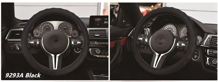 Car accessories Leather Car steering wheel cover All year can use sport Car styling Auto steering wheel Diameter (7)