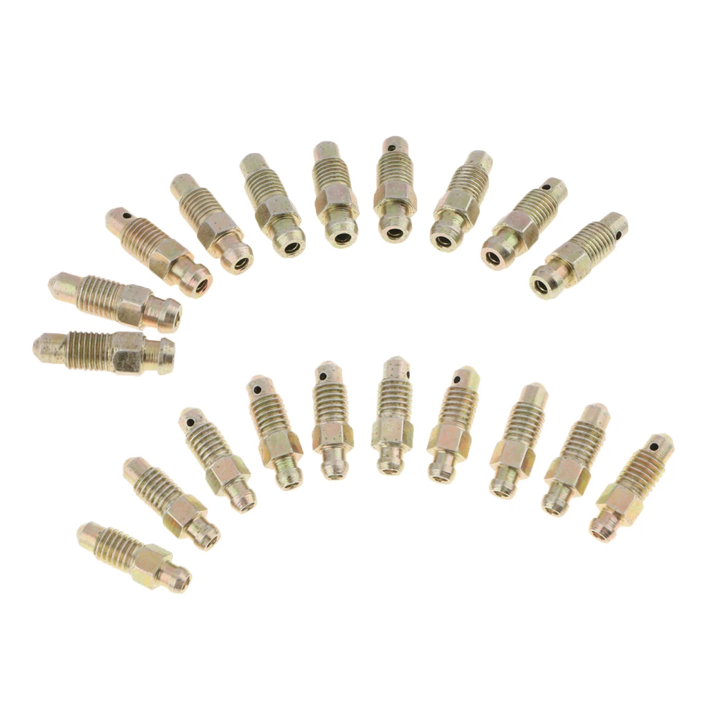 20 Pieces Car Front And Rear Brake Bleeder Screws Brake Bleeder Screws Resistant 25mm26mm