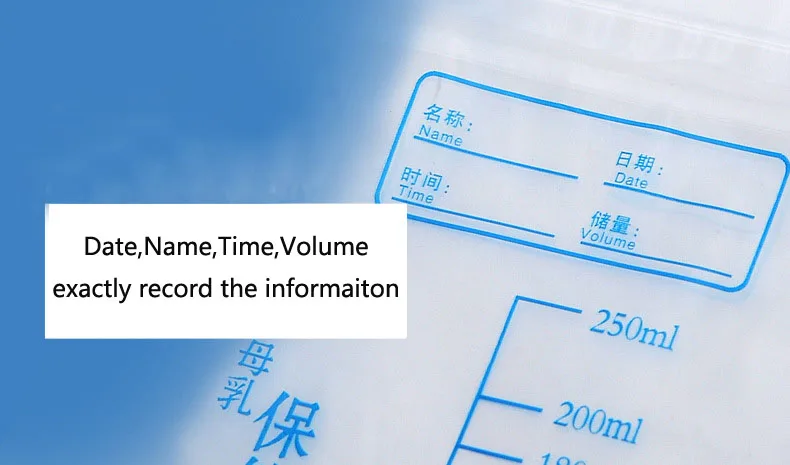 10 штук 250 мл пакет для хранения грудного молока для Хранения Детского Питания практичный и удобный морозильник для грудного молока безопасные сумки