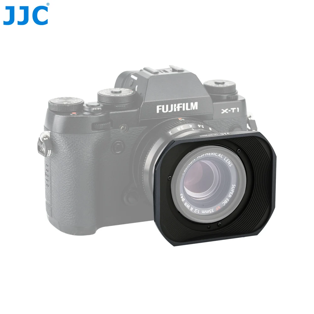 JJC Camera Bayonet Square Metal 43mm Cap Lens Hood for FUJINON XF35mm/25mm F2 R WR Lenses replaces LH-XF35-2 JJC Camera Bayonet Square Metal 43mm Cap Lens Hood for FUJINON XF35mm/25mm F2 R WR Lenses replaces LH-XF35-2