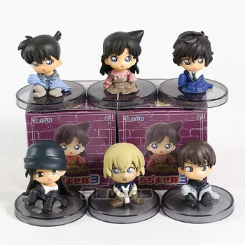 

Detective Conan Mouri Ran Kudou Shinichi Amuro Tooru Scotch Rye Sera Masumi Mini PVC Figures Toys 6pcs/set