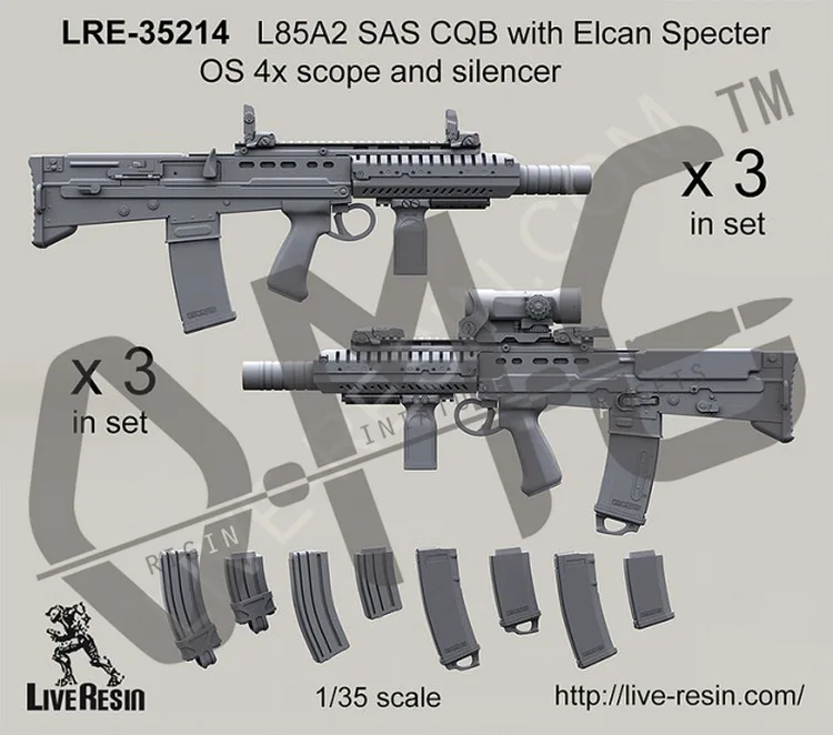 [Набор масштабных моделей] живая Смола LRE-35214 1/35 L85A2 SAS CQB с Elcan Specter OS 4x область и глушитель