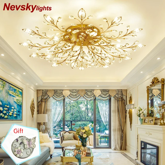 Buy Modern ceiling light for dining room LED Crystal ceiling lamp crystal lamps for living room loft Crystal lighting avize bedroom Buy Modern ceiling light for dining room LED Crystal ceiling lamp crystal lamps for living room loft Crystal lighting avize bedroom