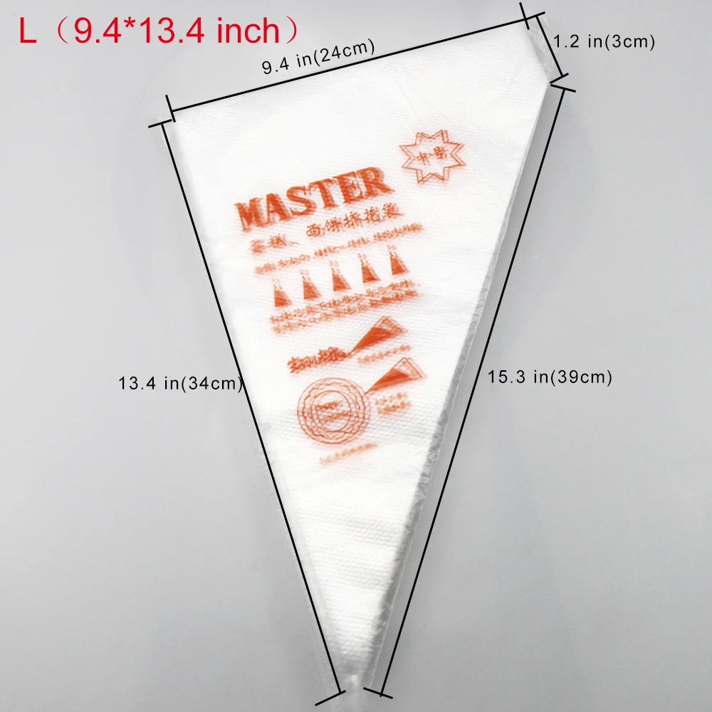 Одноразовый мешок для теста русская глазурь трубопровод крем мешок помадка торт кекс украшения кухонные инструменты для украшения выпечки, торта 100 шт
