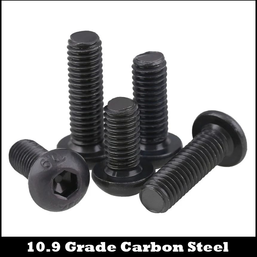 

M12 M12*55/60/70/80 M12x55/60/70/80 10.9 Grade Black Carbon Steel DIN7380 Pan Oval Round Button Head Hex Hexagon Socket Screw