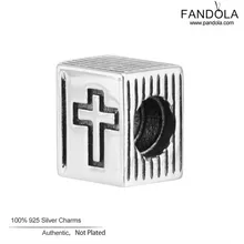 CKK 925 стерлингового серебра крест книга Библия талисманы бусины Pandora браслет с брелоками ожерелье DIY ювелирные изделия для женщин подарок