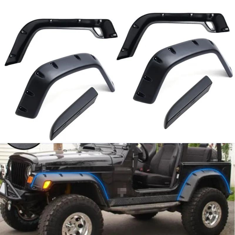 Лучшая цена 6 шт./компл. для Jeep 98 06 Wrangler TJ 7 дюймов широкая стильная защита