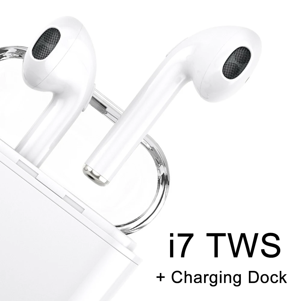 

TWS i7 Bluetooth 5.0 Earphone + Charging Dock Station in ear True Wireless Earbuds without wired Earphones Universal for Phone