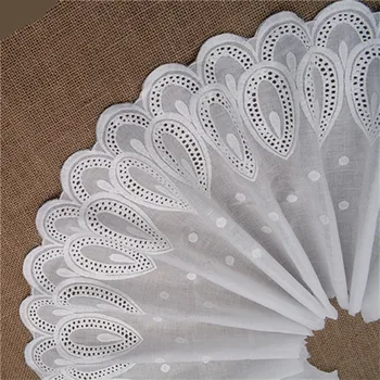 

2-3Yards/lot Cotton Embroidered Lace Trim DIY Clothing Decorative Lace Sewing Accessories Skirt Lengthened Width 26CM190531