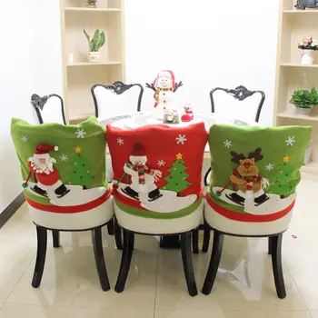 

3D christmas Elk Snowman Pull Flannel Hat Chair cover decorations for home natal Table christmas decorations kerst decora