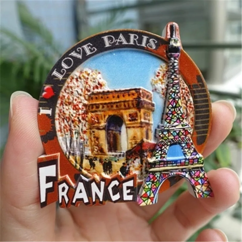 

France Fridge Magnet 3D Resin Paris La Tour Travel Refrigerator Favorite Eiffel Tower Arc de Triomphe Tourist Souvenir