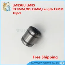 10 stücke Freies verschiffen LM8SUU 8mm Linear Buchse CNC Linear Lager