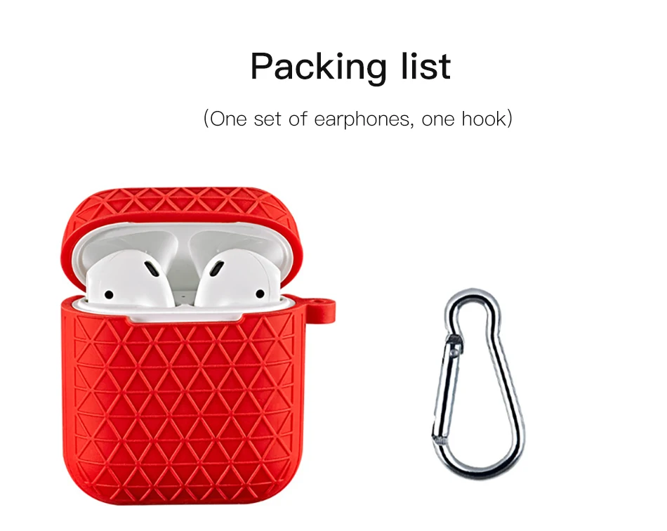 !ACCEZZ TWS Bluetooth Wireless Earphone Cover For Apple Airpods Earphone Case Portable Headset Accessories Covers With Keychain (12)