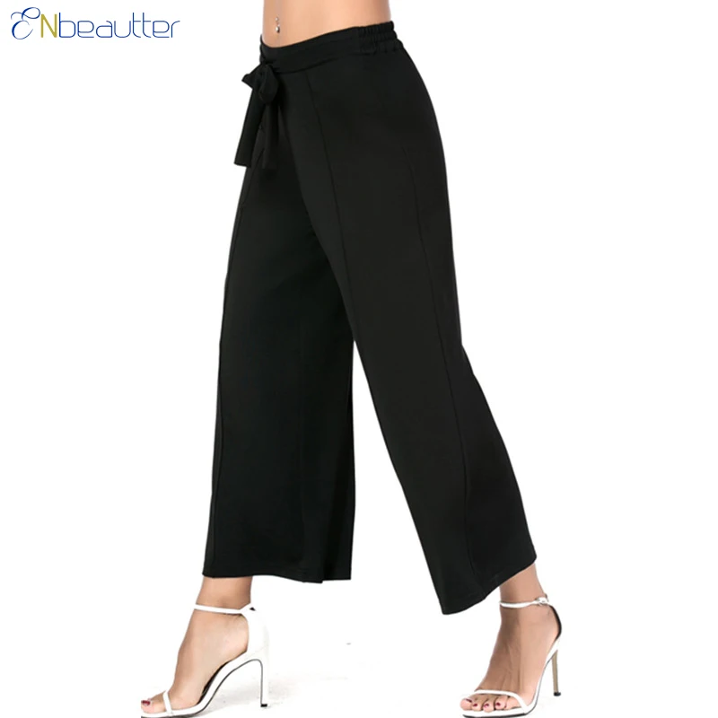 ENbeautter Women's Ankle-Length Pants Casual Black...