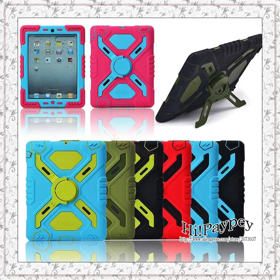 

Pepkoo Spider Extreme Military Heavy Duty Waterproof Dust/Shock Proof Cover Case For iPad 2 3 4,For iPad 5 air 1 Free Shipping