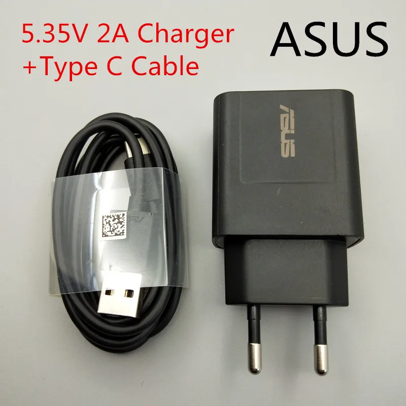 

Original ASUS 5.35V 2A EU Charger adapter and 100cm 2A USB Type C data Cable line for ASUS Zenfone 3 3 Ultra 3 Deluxe 4 4 pro