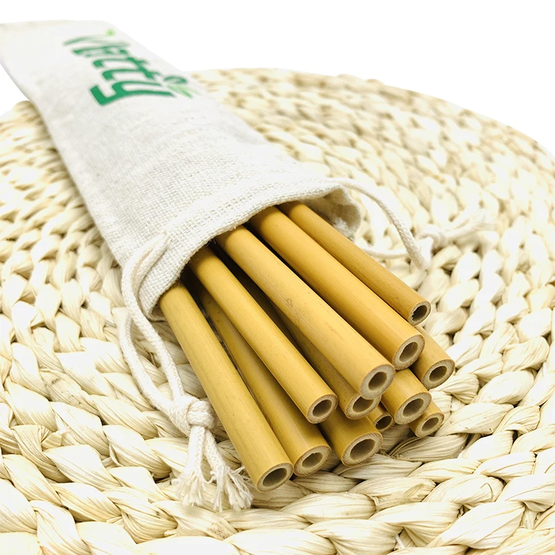

Natural Bamboo Drinking Straw Biodegradable Bamboo Straws Reusable Straw Travelling Set with Cleaning Brush Sugar Cane straw