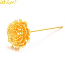 Ethlyn Таиланд Индийский Золотой цвет цветок палочки для волос головной убор Набор заколок для волос ювелирные изделия Юго-Восточной Азии Аксессуары