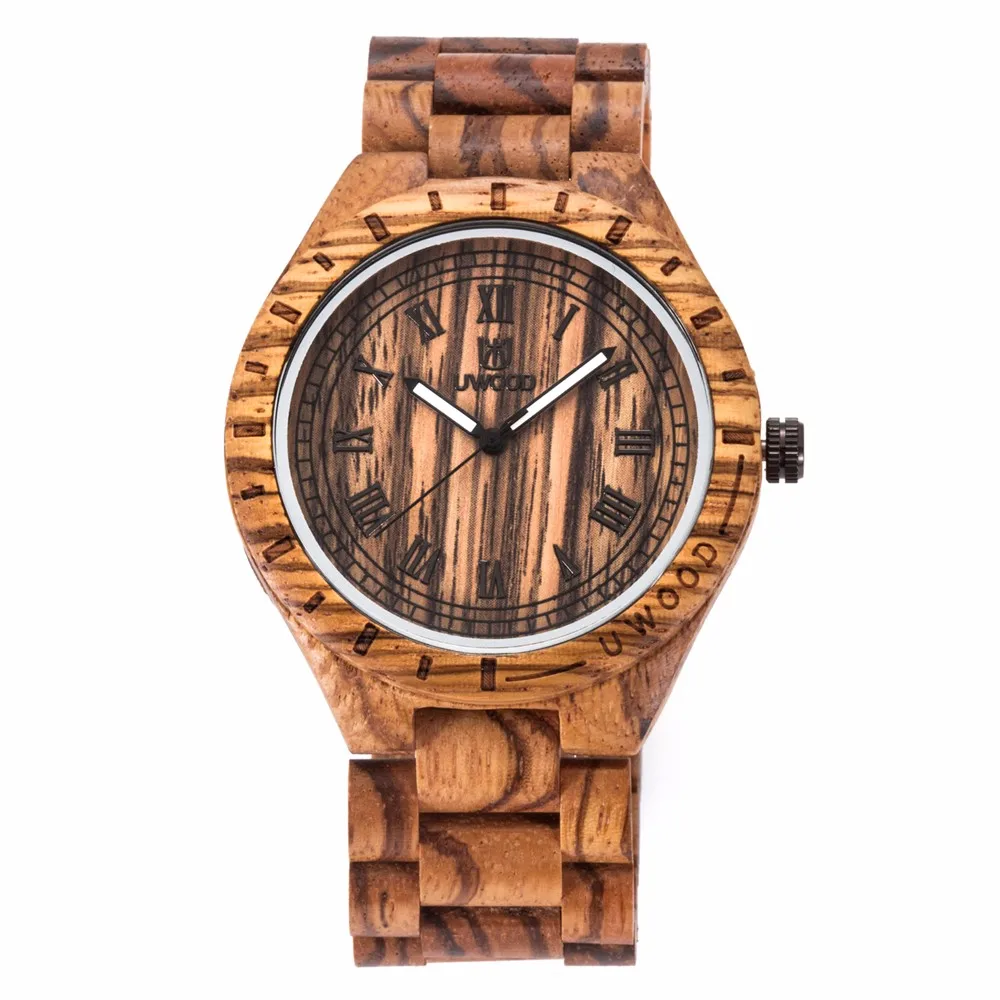 Деревянные часы для женщин и мужчин роскошные натуральные кварцевые часы Zebrawood Relogio модные деревянные часы Бизнес подарок Прямая доставка