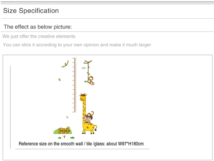 [SHIJUEHEZI] мультфильм Жираф наклейки на стену с рисунком обезьянок ПВХ DIY измерения высоты настенные наклейки детская комната украшение для детской спальни