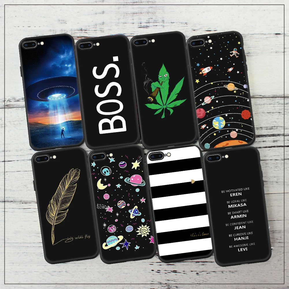 Fashion Space Phone Case For iPhone X 8 7 6 6S Plus 5 5S SE Planet Moon Star spider Silicone Case For iPhone X 8 7 6 6S 5 5S SE