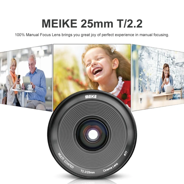 Meike Mk 25mm T2.2 Manual Focus Aspherical Portrait Cine Lens For