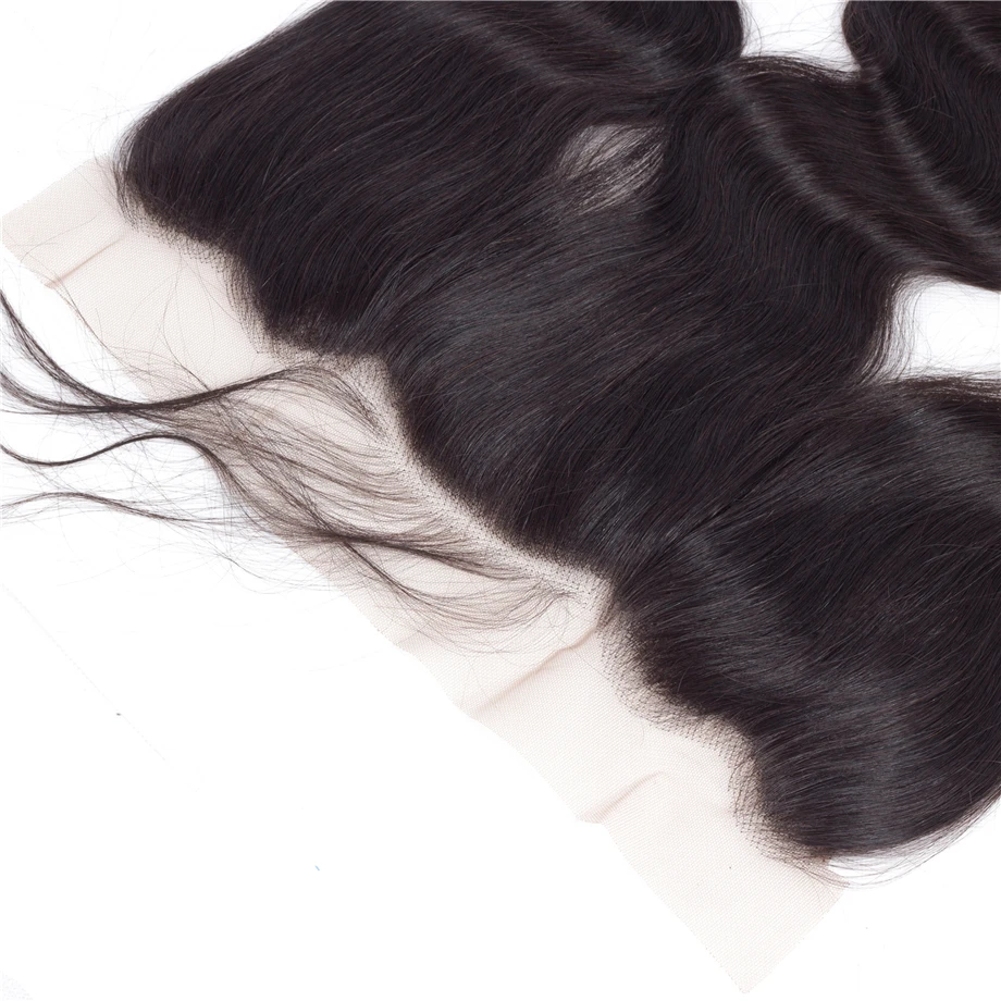 От уха до уха Кружева Фронтальная застежка 13x6 швейцарское кружево Hd фронтальная застежка бразильские волнистые волосы Remy человеческие волосы закрытие с детскими волосами