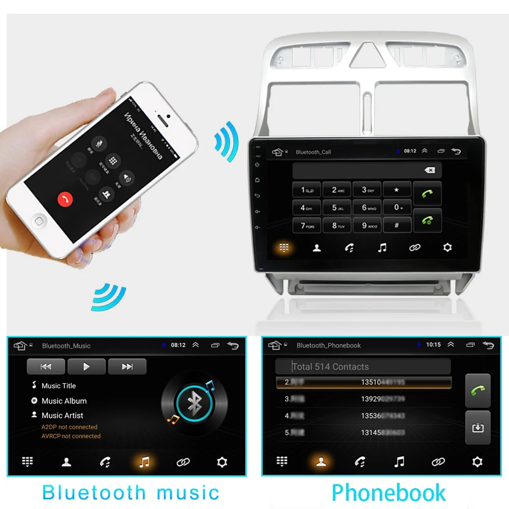 2din Android 8,1 автомобильный DVD мультимедийный плеер peugeot 307 307CC 307SW 2002-2013 автомобильный Радио gps навигация WiFi Bluetooth плеер