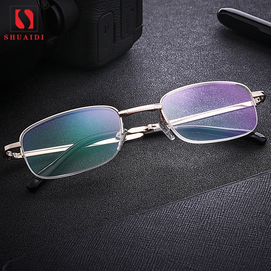 Buy Metal Half Frame Resin Lenses Male Reading Glasses