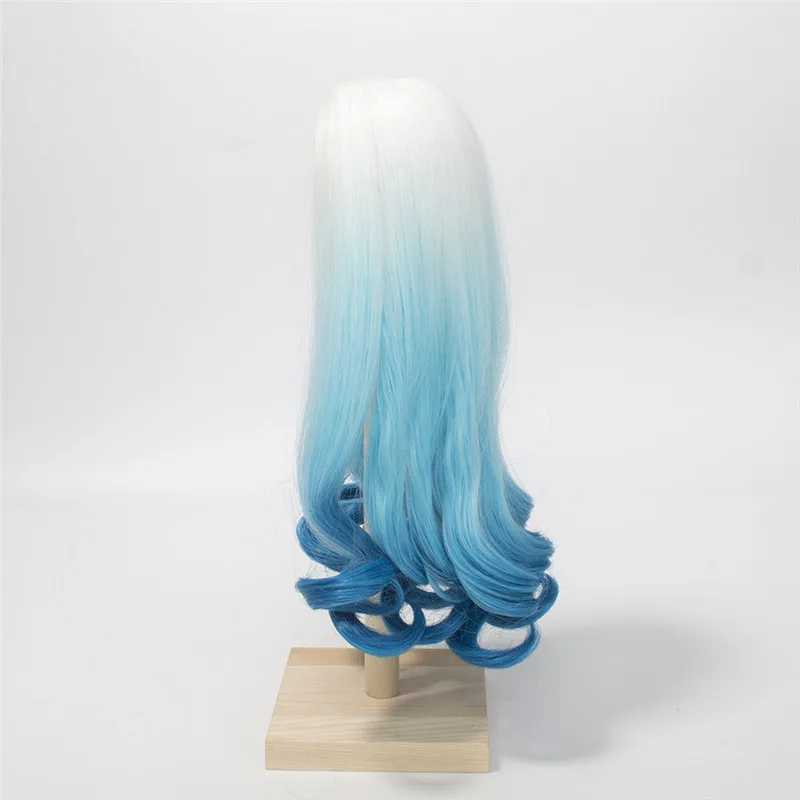 1/3 1/4 1/6 Размер парика для шарнирной куклы волос высокой температуры синтетическое волокно длинные вьющиеся фиолетовый зеленый синий Ombre