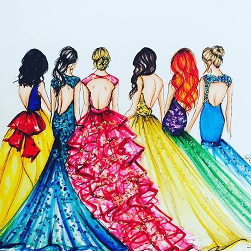 

Beauty DIY diamond painting Beauty group dimaond embroidery full drill party women diamond painting mosaic full round drill