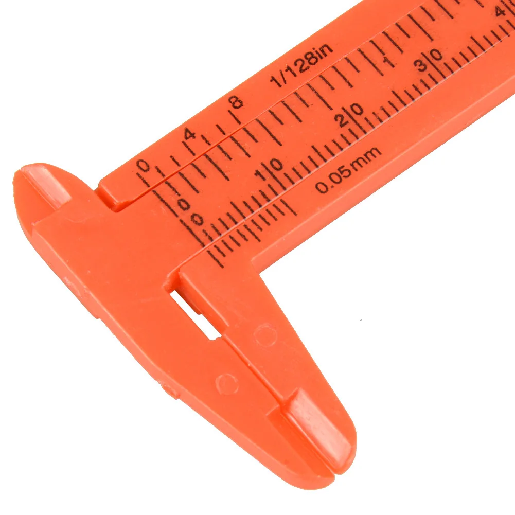 Оранжевый 80 мм мини пластиковый раздвижной штангенциркуль Калибр измерительный - Фото №1