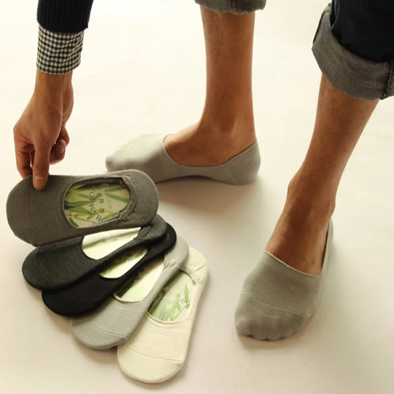 3Pair Invisible Boat Socks Fashion Men's Short Thin Ankle Socks Shallow