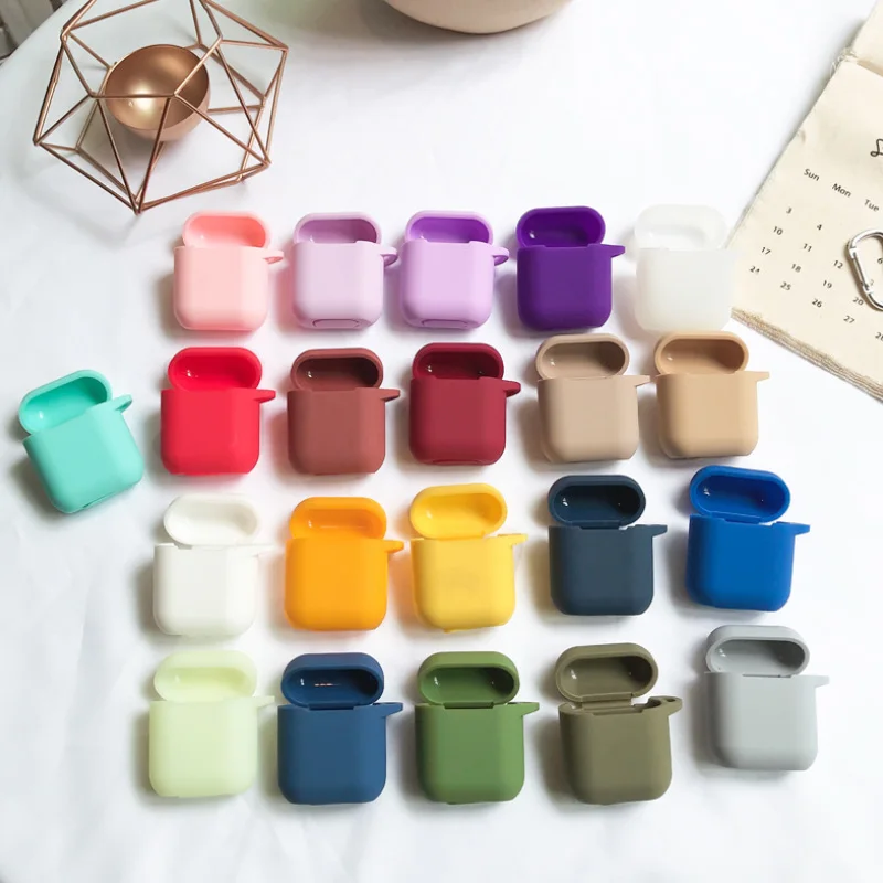 

1PCS TPU Silicone Bluetooth Wireless Earphone Case For AirPods Protective Cover Skin Accessories for Apple Airpods Charging Box