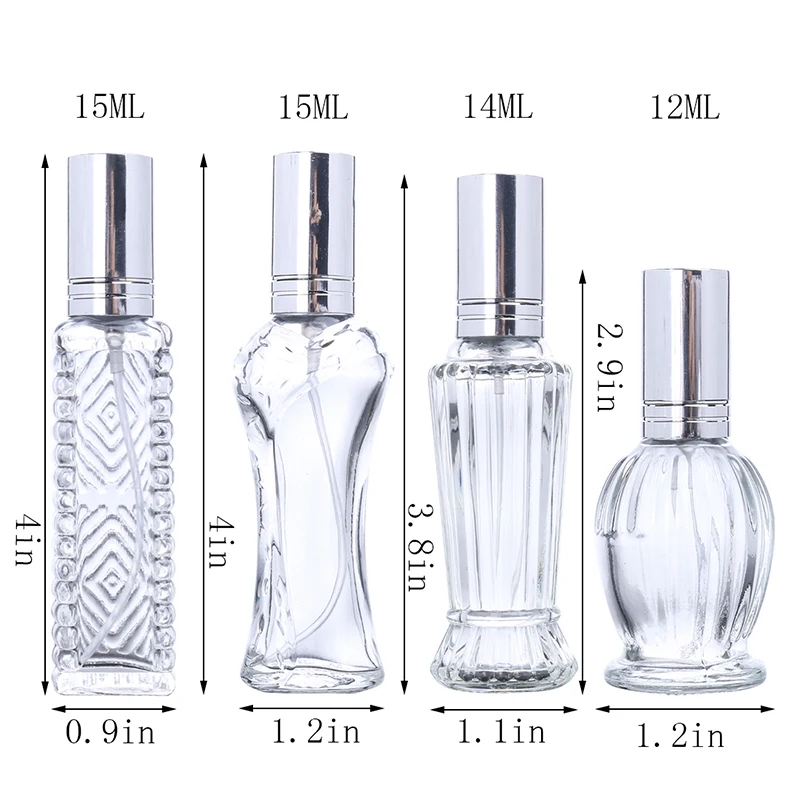 H & D Винтаж освежители воздуха многоразовые стекло пустой спрей бутылки свадебные подарки Декор автомобиля набор из 4
