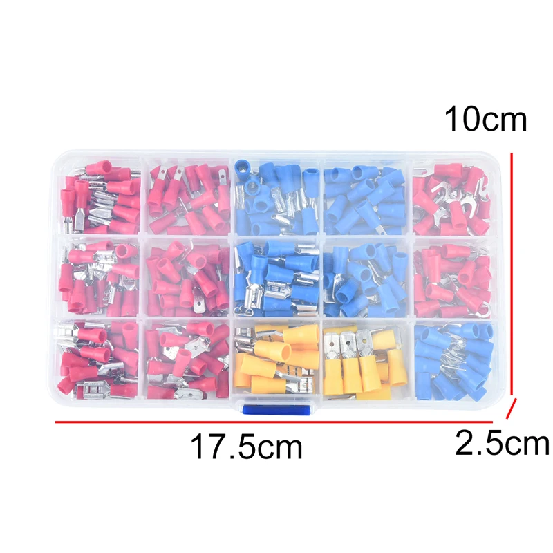 

280pcs/set Crimp Terminals Kit Assorted Full Insulated Fork U-type Set Connectors Assortment Kit Electrical Crimp Spade Ring