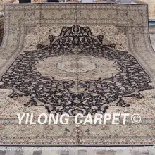 Yilong 14'x20' оверсайз изысканный классического дизайна турецкий стиль ручной работы шелковые турецкие ковры(YHW516A14x20