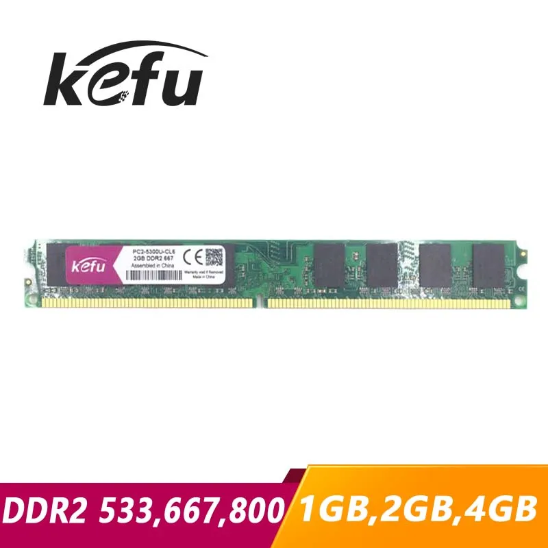 

Kefu RAM 2gb DDR2 533 667 800 533mhz 667mhz 800mhz DIMM DDR2 2G 2GB Memory Ram Memoria for All Motherboard Desktop Computer PC