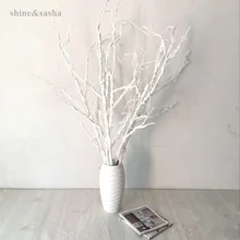 120 см большая белая высушенная ветка зеленая Рождественская декорация украшение Витрины Магазина изгиб легко произвольный изгиб