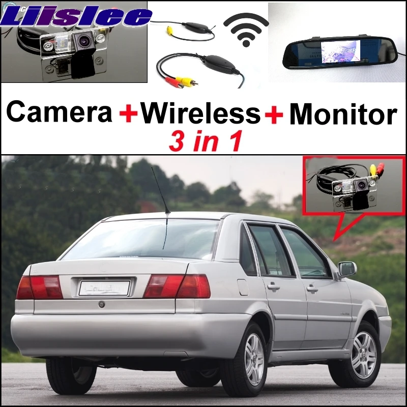 

Liislee Special Rear View Camera + Wireless Receiver + Mirror Monitor Back Up Parking System For VW Volkswagen Santana Scirocco