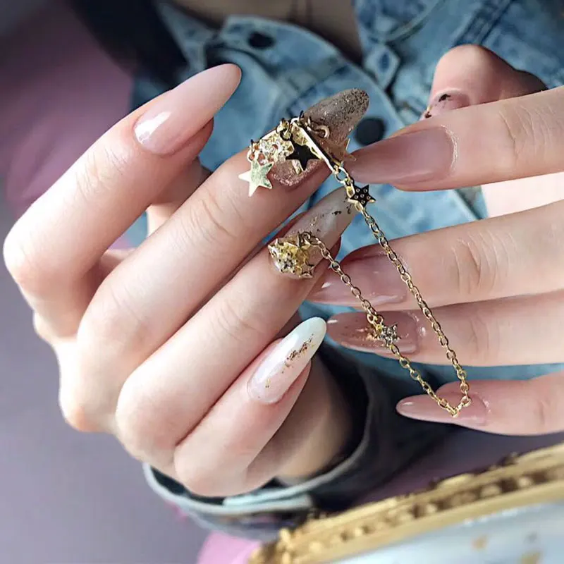 

2 pieces water drop Crystal Dangle Chain Charms Nail Jewelry Decorations 13 type luxury Zircon Crystal Rhinestones For Nails