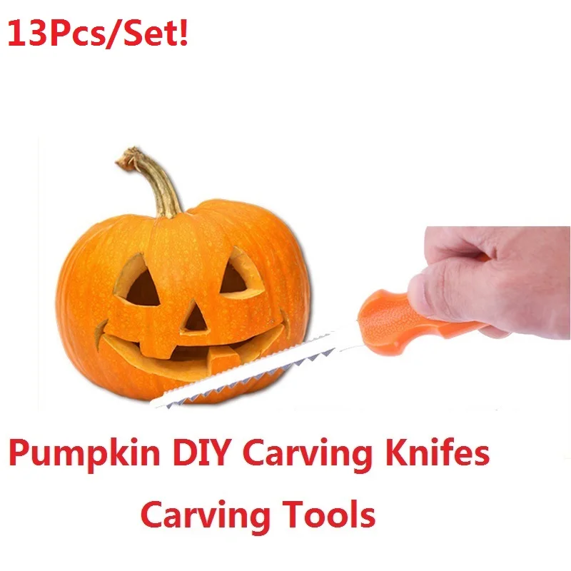 13 шт./компл. инструменты для резьбы по тыкве Хэллоуин нож DIY Искусство Дыня Фрукты