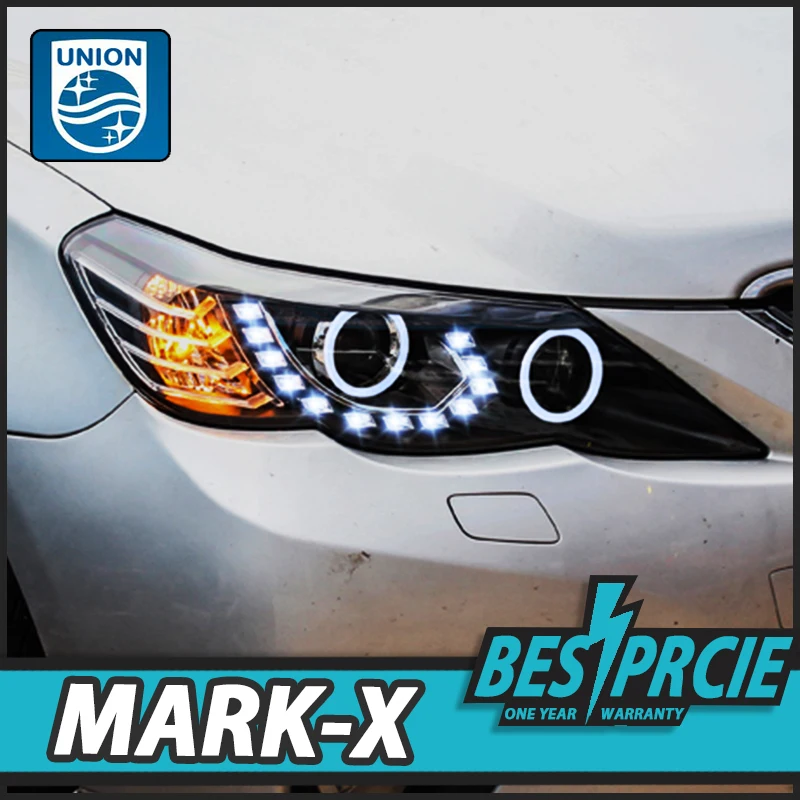 UNION Car Styling HeadLamp for Toyota Reiz Mark X LED Headlight 2010-2013 Reiz LED DRL H7 D2H Hid Option Angel Eye Bi Xenon Beam передний верхний левый рычаг toyota mark 2 санкт петербург