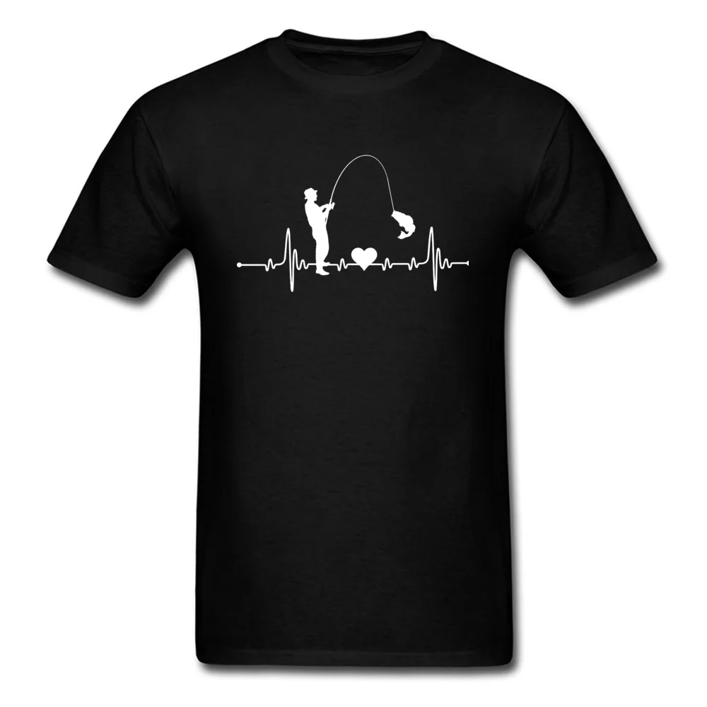 

Love Fisher Heartbeat Leisure Tops T Shirt Funny Fashion Tshirt Short Sleeve 100% Cotton Summer O-Neck Tshirts Print Tops & Tees