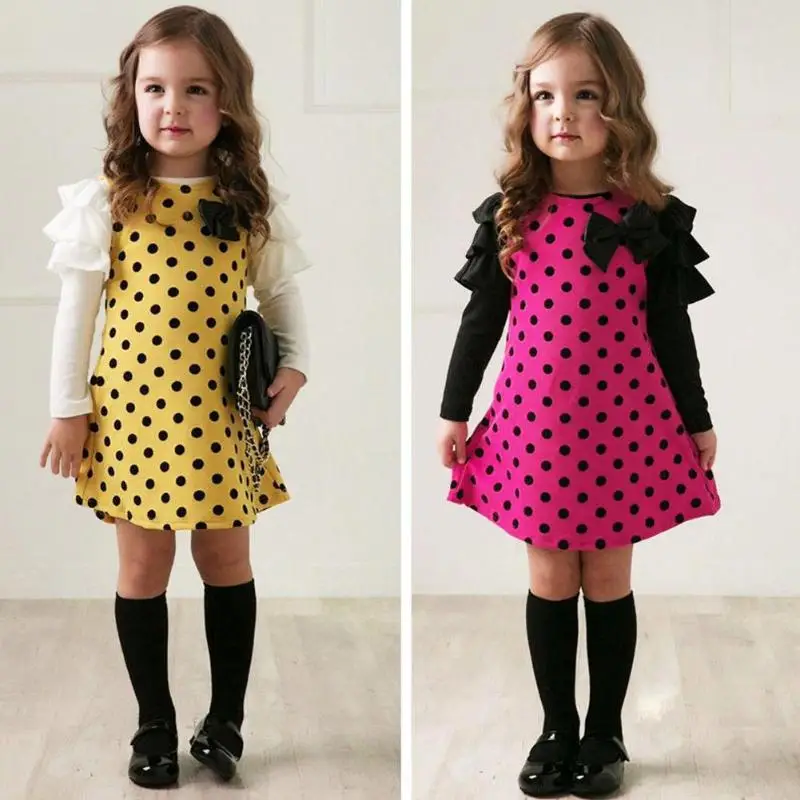 Весенне-Осенняя детская одежда с длинными рукавами для девочек; повседневное школьное платье для девочек; милое платье-пачка; детская праздничная одежда для девочек