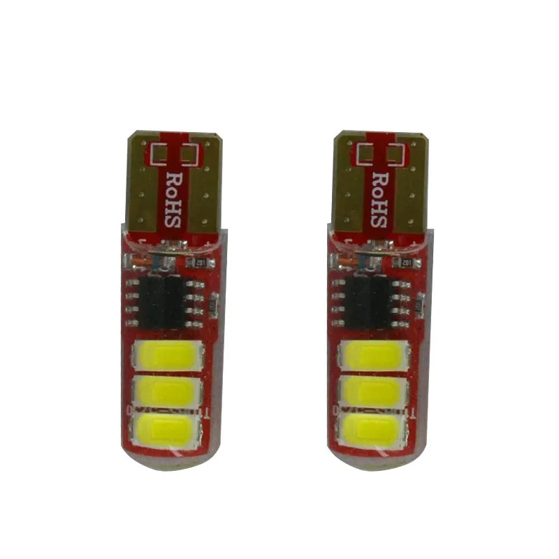 100 шт. T10 флэш-6 SMD 5630 5730 силикон 194 W5W Освещение и проблесковая вспышка два режима Управление света автомобиля лампы White 12 В