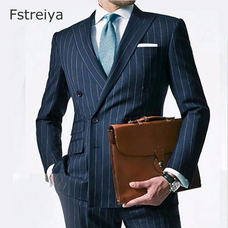 Costume homme suit men coat pant jacket 2 piece double breasted slim fit custom made wedding suit for men customized men clothes Costume homme suit men coat pant jacket 2 piece double breasted slim fit custom made wedding suit for men customized men clothes