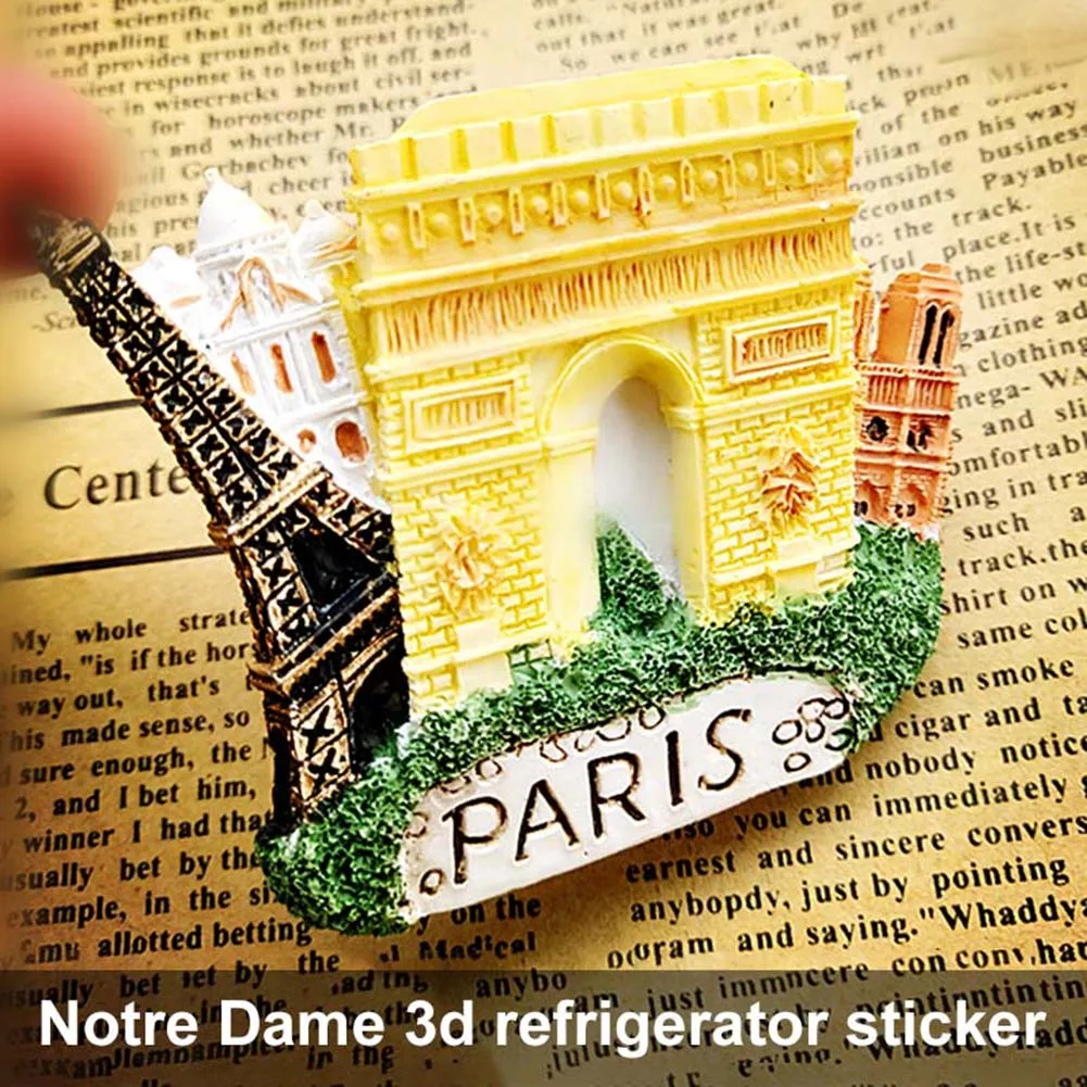 

Notre Dame DE Paris 3D Fridge Magnet Craft Arc DE Triomphe France Tourist Souvenir Gift TT-best