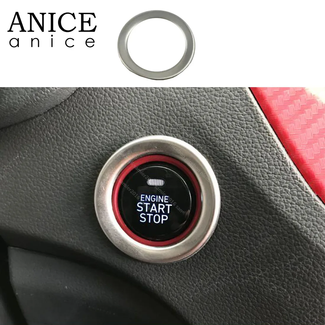

Engine Start / Stop Push Button Cover fit For Hyundai Accent Solaris 2018-2019
