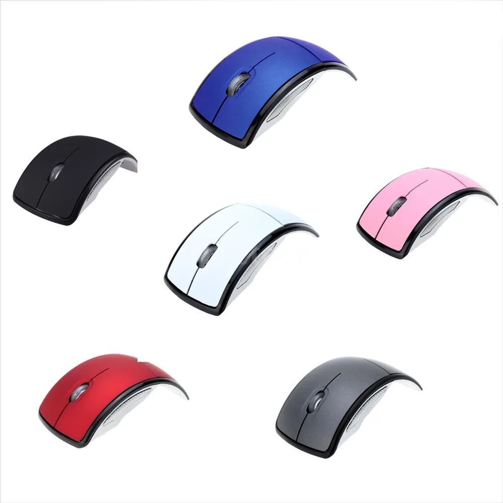 

New Gaming Mouse Fashion USB Wireless 2.4GHz Arc Folding Mouse for Laptop Tablet PC Computers Q99 DJA99